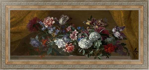Постер Цветы в стеклянной вазе 3 с типом исполнения На холсте в раме в багетной раме 484.M48.310