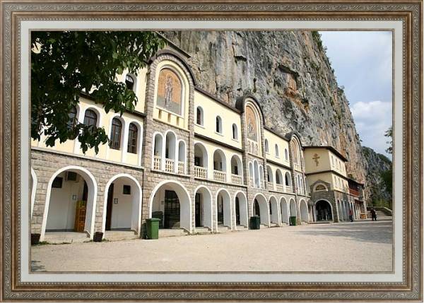 Постер Черногория. Мультиконфессионный монастырь в Монтенегро с типом исполнения На холсте в раме в багетной раме 595.M52.330