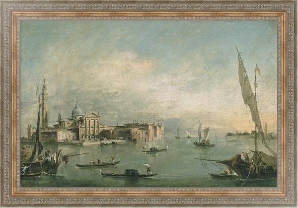 Постер A view of the Bacino di San Marco with San Giorgio Maggiore and the Punta della Giudecca с типом исполнения На холсте в раме в багетной раме 484.M48.310