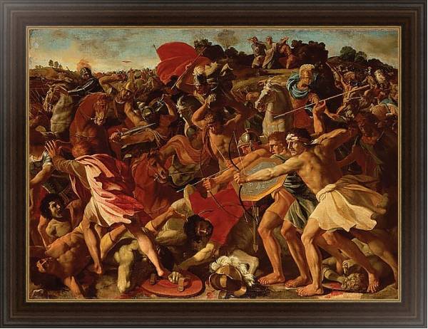 Постер Битва израильтян с амалекитянами с типом исполнения На холсте в раме в багетной раме 1.023.151