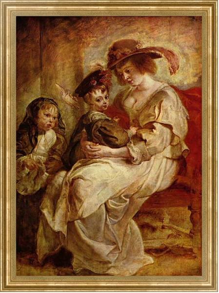 Постер Портрет Елены Фоурмен с двумя детьми с типом исполнения На холсте в раме в багетной раме NA033.1.051