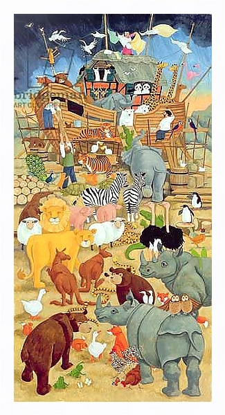 Постер Building Noah's ark с типом исполнения На холсте в раме в багетной раме 221-03