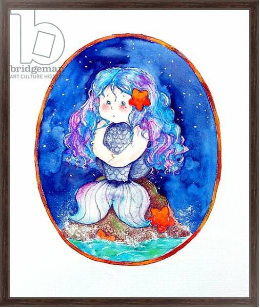 Постер Sad Little Mermaid с типом исполнения На холсте в раме в багетной раме 221-02