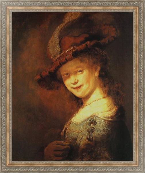 Постер Портрет Саскии ван Эйленбург с типом исполнения На холсте в раме в багетной раме 484.M48.310