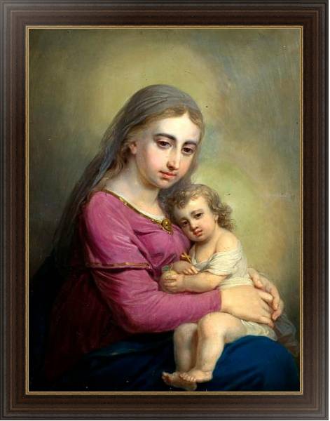 Постер Богоматерь с младенцем с типом исполнения На холсте в раме в багетной раме 1.023.151