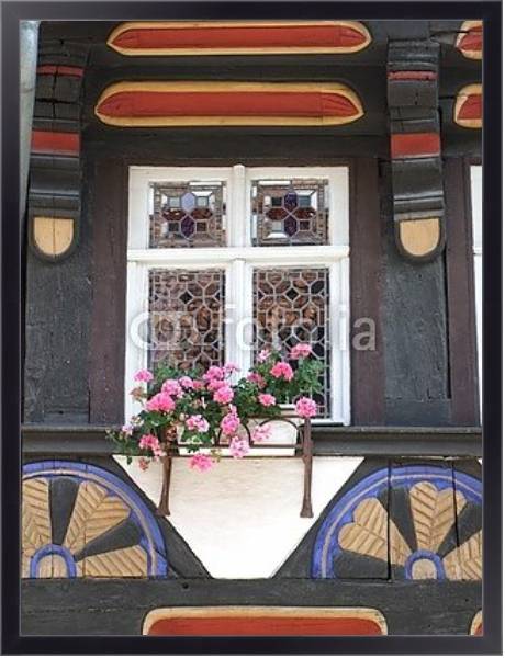 Постер Германия. Вернигероде, окно с типом исполнения На холсте в раме в багетной раме 221-01