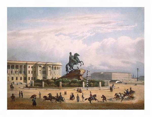 Постер Вид Сенатской площади с типом исполнения На холсте в раме в багетной раме 221-03