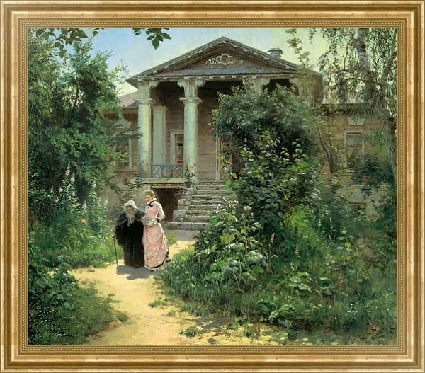 Постер Бабушкин сад. 1878 с типом исполнения На холсте в раме в багетной раме NA033.1.051