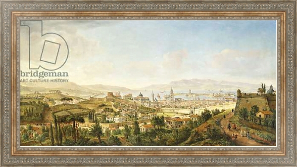 Постер A Panoramic view of Messina, Sicily, с типом исполнения На холсте в раме в багетной раме 484.M48.310