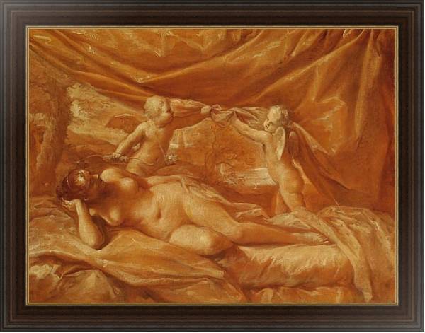 Постер Венера с Купидонами с типом исполнения На холсте в раме в багетной раме 1.023.151