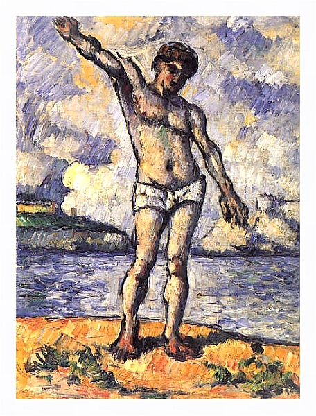 Постер Купальщик со скрещенными руками с типом исполнения На холсте в раме в багетной раме 221-03
