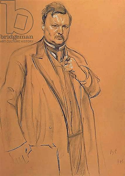 Постер Portrait of the Composer Alekandr Konstantinovich Glazunov, 1906 с типом исполнения На холсте без рамы