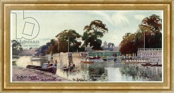 Постер The river and barges с типом исполнения На холсте в раме в багетной раме NA033.1.051