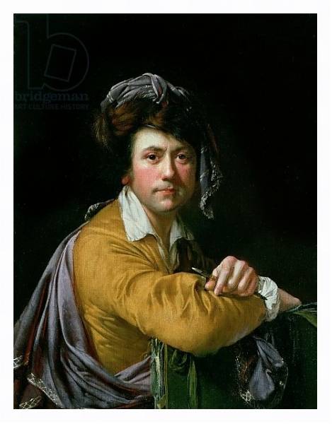 Постер Self Portrait at the age of about Forty, c.1772-3 с типом исполнения На холсте в раме в багетной раме 221-03