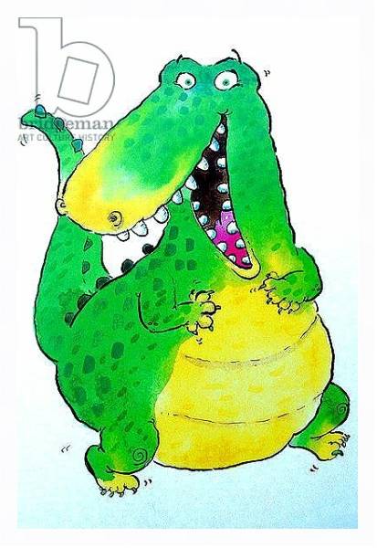 Постер Happy Crocodile с типом исполнения На холсте в раме в багетной раме 221-03
