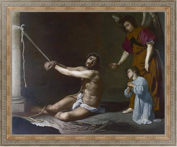 Постер Христос 2 с типом исполнения На холсте в раме в багетной раме 484.M48.310