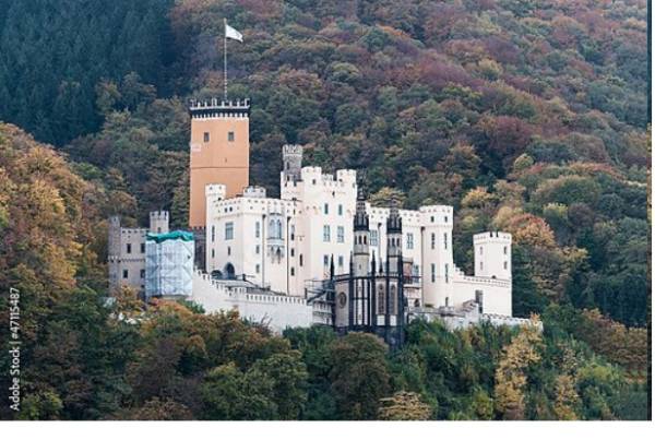 Постер Германия. Замок Штольценфельс на Рейне с типом исполнения На холсте без рамы