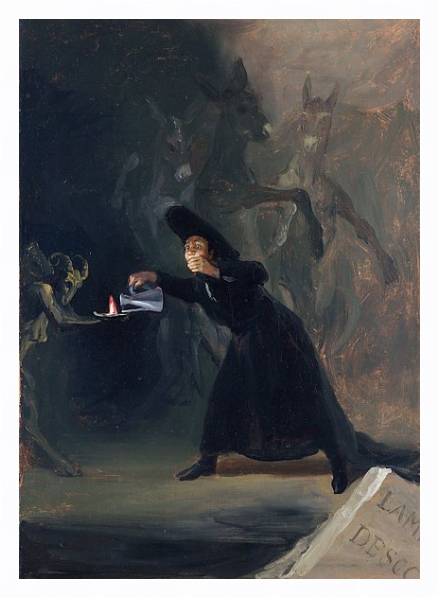 Постер A Scene from 'The Forcibly Bewitched' с типом исполнения На холсте в раме в багетной раме 221-03