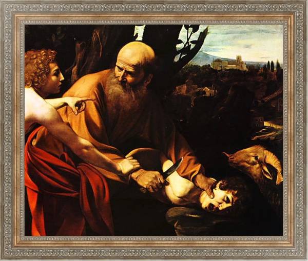 Постер Жертвоприношение Авраама с типом исполнения На холсте в раме в багетной раме 484.M48.310