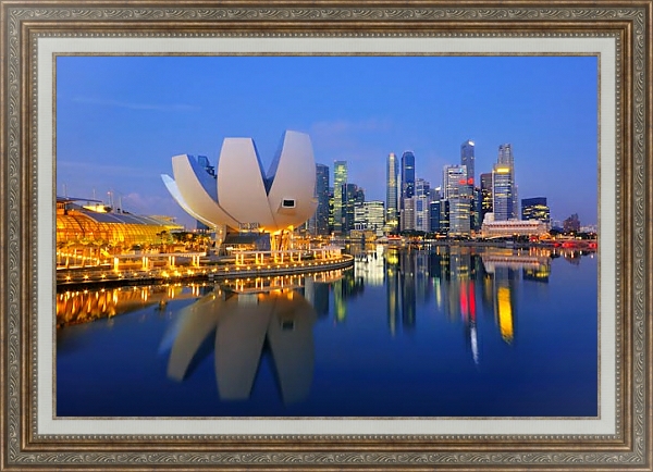 Постер Сингапур с типом исполнения На холсте в раме в багетной раме 595.M52.330