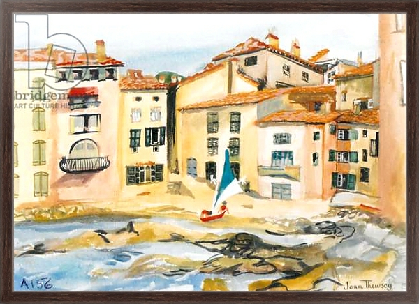 Постер Saint-Tropez, the Bay, с типом исполнения На холсте в раме в багетной раме 221-02