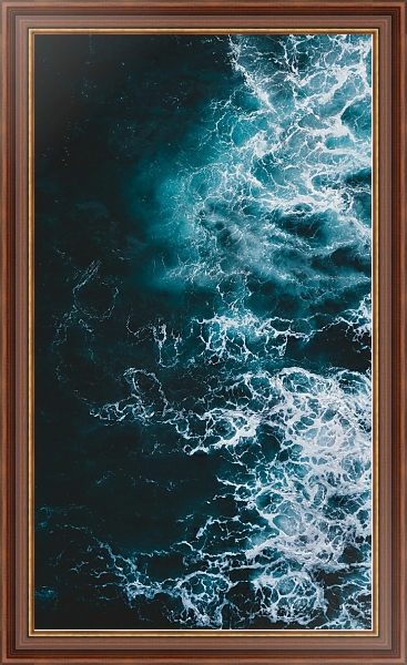 Постер Морская пена 1 с типом исполнения На холсте в раме в багетной раме 35-M719P-83