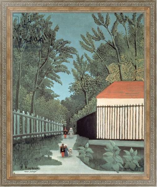 Постер Landscape in Montsouris Park with five figures, 1910 с типом исполнения На холсте в раме в багетной раме 484.M48.310