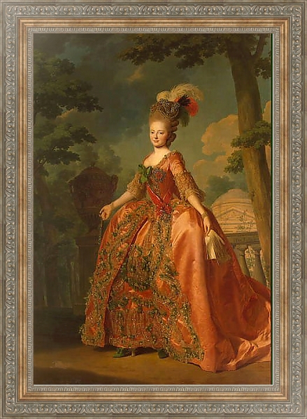 Постер Портрет великой княгини Марии Федоровны с типом исполнения На холсте в раме в багетной раме 484.M48.310