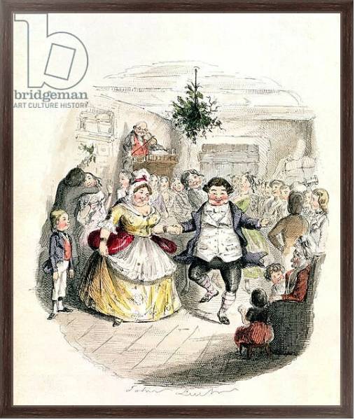 Постер Mr Fezziwig's Ball, from 'A Christmas Carol' by Charles Dickens 1843 с типом исполнения На холсте в раме в багетной раме 221-02