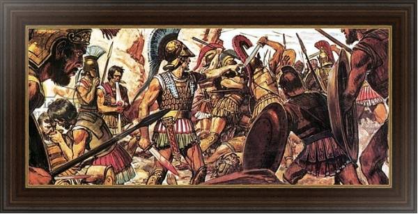 Постер Battle of Thermopylae с типом исполнения На холсте в раме в багетной раме 1.023.151