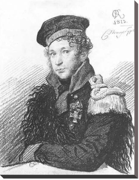 Постер Портрет А.Р.Томилова в форме ополченца. 1813 с типом исполнения На холсте без рамы