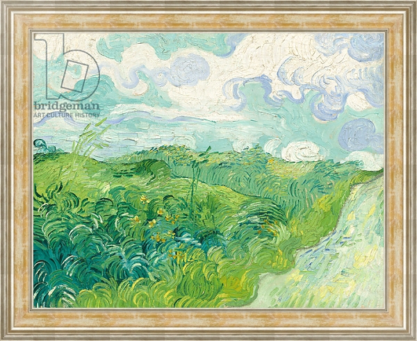 Постер Green Wheat Fields, Auvers, 1890 с типом исполнения На холсте в раме в багетной раме NA053.0.115