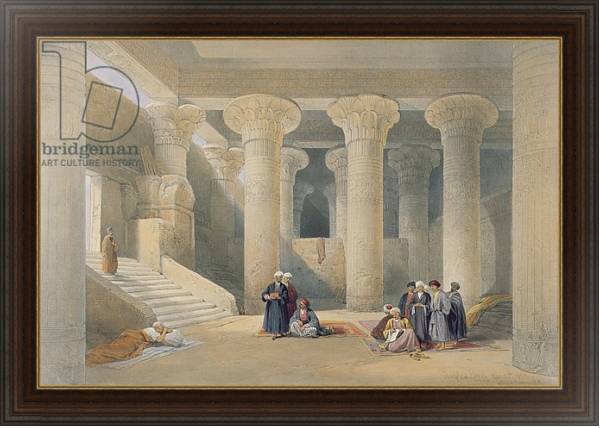 Постер Interior of the Temple at Esna, Upper Egypt, from 'Egypt and Nubia' с типом исполнения На холсте в раме в багетной раме 1.023.151