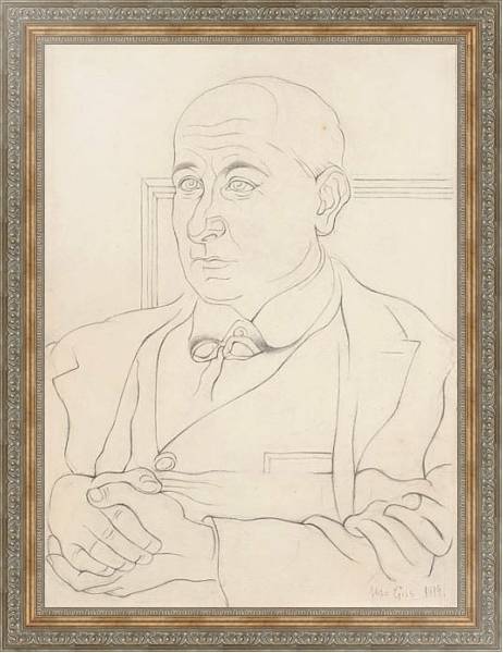 Постер Portrait of Max Jacob с типом исполнения На холсте в раме в багетной раме 484.M48.310