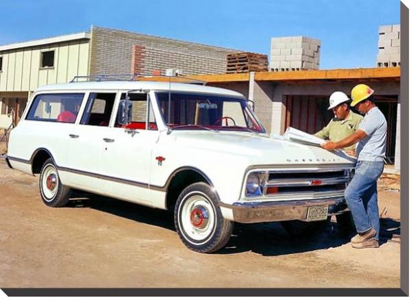 Постер Chevrolet Suburban '1967–68 с типом исполнения На холсте без рамы