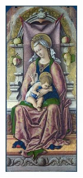 Постер Дева Мария и младенец 8 с типом исполнения На холсте в раме в багетной раме 221-03