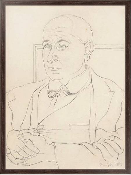 Постер Portrait of Max Jacob с типом исполнения На холсте в раме в багетной раме 221-02