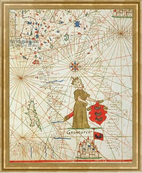 Постер The Turkish Empire, from a nautical atlas, 1646 с типом исполнения На холсте в раме в багетной раме NA033.1.051