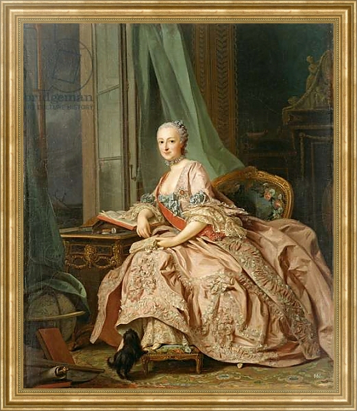 Постер Anastasia Ivanovna, Countess of Hessen-Homberg, Princess Trubetskoy, 1757 с типом исполнения На холсте в раме в багетной раме NA033.1.051