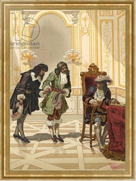 Постер Giovanni Domenico Cassini presented to Louis XIV by Colbert с типом исполнения На холсте в раме в багетной раме NA033.1.051
