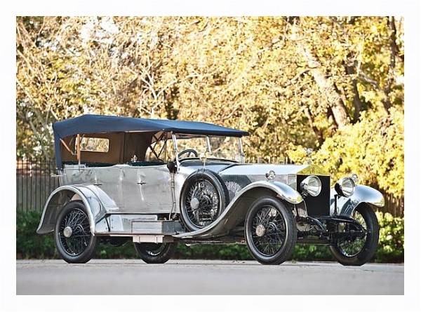 Постер Rolls-Royce Silver Ghost 40 50 Torpedo Phaeton '1921 с типом исполнения На холсте в раме в багетной раме 221-03