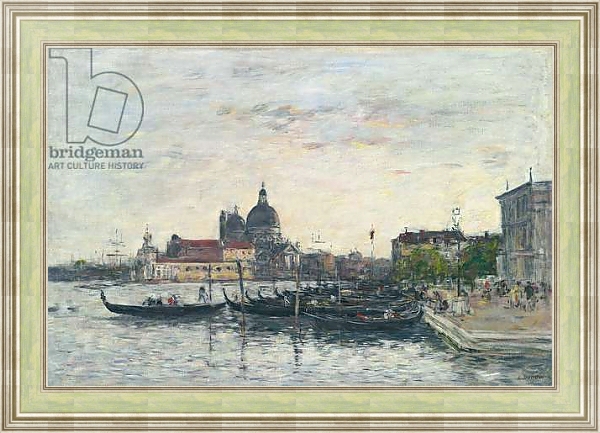 Постер Venice, the Mole at the Entrance to the Grand Canal and the Salute, Evening, 1895 с типом исполнения На холсте в раме в багетной раме NA053.0.113