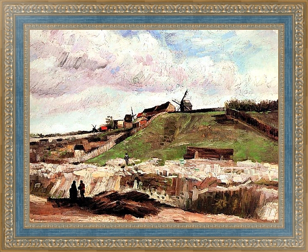 Постер Холм Монмартра с каменоломней с типом исполнения На холсте в раме в багетной раме 484.M48.685