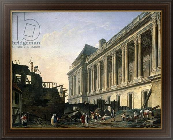 Постер The Clearing of the Louvre colonnade, 1764 с типом исполнения На холсте в раме в багетной раме 1.023.151