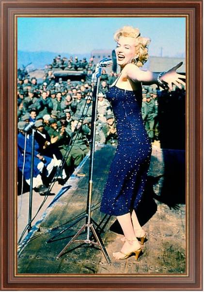 Постер Monroe, Marilyn 120 с типом исполнения На холсте в раме в багетной раме 35-M719P-83