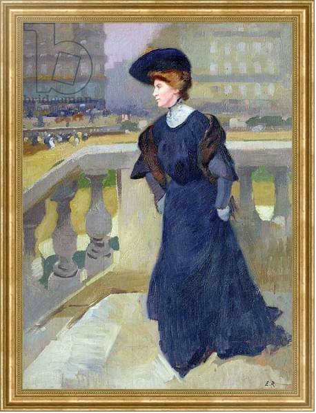 Постер Madame Renoux on the Steps of the Trinity Church, 1904 с типом исполнения На холсте в раме в багетной раме NA033.1.051