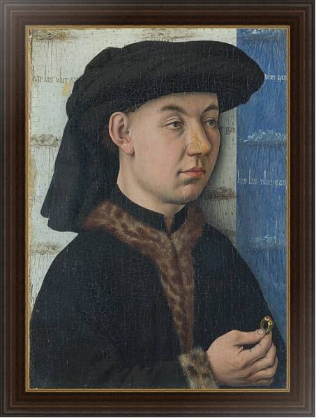Постер Молодой человек, держащий кольцо с типом исполнения На холсте в раме в багетной раме 1.023.151