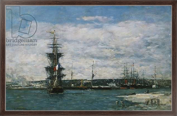 Постер The Port of Havre, c.1864-66 с типом исполнения На холсте в раме в багетной раме 221-02