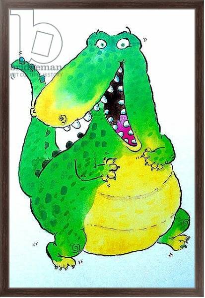 Постер Happy Crocodile с типом исполнения На холсте в раме в багетной раме 221-02