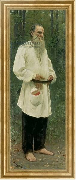 Постер Portrait of Lev Tolstoy 1901 с типом исполнения На холсте в раме в багетной раме NA033.1.051